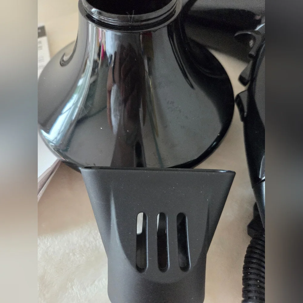 REVLON Style Expert 1875W Tourmaline Ionic Ceramic Blow Dryer Black Silver EUC